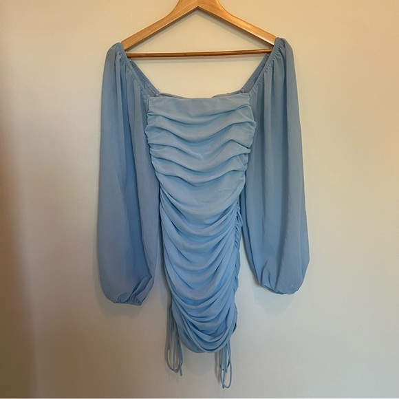 Hello Molly Bodycon Baby Blue Mini Dress Small - Picture 3 of 10